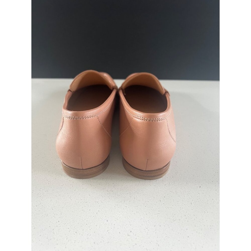 CHLOÉ logo embellished beige nude leather loafers Flats size 37 - Picture 6 of 8